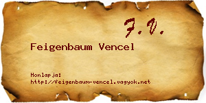 Feigenbaum Vencel névjegykártya